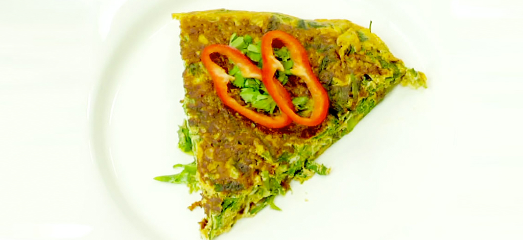 indian spinach omelette